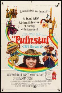 3g659 PUFNSTUF 1sh '70 Sid & Marty Krofft musical, wacky images of characters!