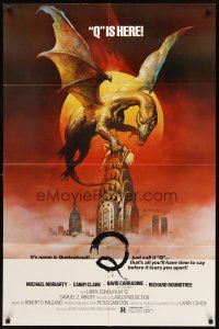 3g662 Q 1sh '82 great Boris Vallejo fantasy artwork of the winged serpent Quetzalcoatl!