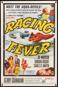 3g670 RACING FEVER 1sh '64 aqua devils who tamed speed-boats by day & racy women at night!