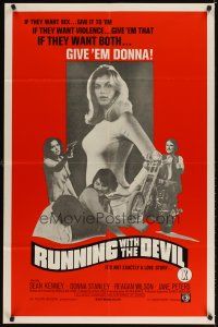 3g734 RUNNING WITH THE DEVIL 1sh '73 Henri Pachard, it's not exactly a love story!