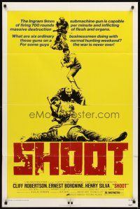3g776 SHOOT 1sh '76 Cliff Robertson, Ernest Borgnine & Henry Silva, the war is never over!