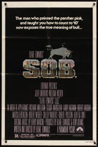 3g736 S.O.B. teaser 1sh '81 Julie Andrews, Blake Edwards, William Holden, Robert Vaughn!