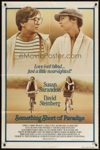 3g798 SOMETHING SHORT OF PARADISE 1sh '79 AIP, Susan Sarandon & David Steinberg riding bikes!