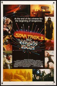 3g821 STAR TREK II 1sh '82 The Wrath of Khan, Leonard Nimoy, William Shatner, sci-fi sequel!