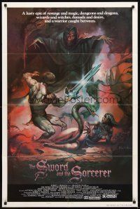 3g854 SWORD & THE SORCERER style B 1sh '82 magic, dungeons, dragons, art by Peter Andrew J.!