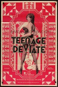 3g865 TEENAGE DEVIATE 1sh '76 image of full-length sexy Annie Sprinkle in lingerie!