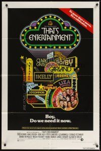 3g882 THAT'S ENTERTAINMENT 1sh '74 classic MGM Hollywood scenes, it's a celebration!