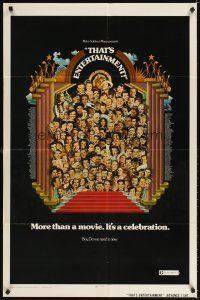 3g883 THAT'S ENTERTAINMENT advance 1sh '74 classic MGM Hollywood scenes, it's a celebration!