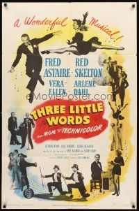 3g891 THREE LITTLE WORDS 1sh '50 Fred Astaire, Red Skelton & super sexy dancing Vera-Ellen!