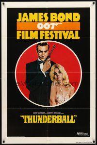 3g387 JAMES BOND 007 FILM FESTIVAL style B 1sh R75 Sean Connery w/sexiest girl, Thunderball!