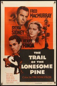 3g907 TRAIL OF THE LONESOME PINE 1sh R55 Sylvia Sidney, Henry Fonda, Fred MacMurray
