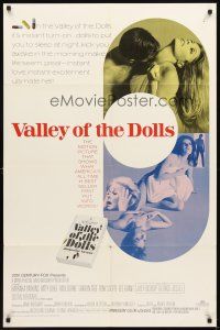 3g927 VALLEY OF THE DOLLS 1sh '67 sexy Sharon Tate, from Jacqueline Susann's erotic novel!