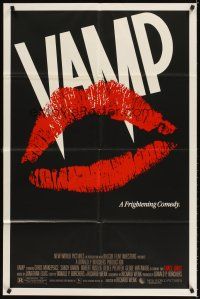 3g928 VAMP 1sh '86 great kissing vampire lips image, the first kiss could be your last!