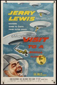 3g938 VISIT TO A SMALL PLANET 1sh '60 wacky alien Jerry Lewis saucers down to Earth from space!