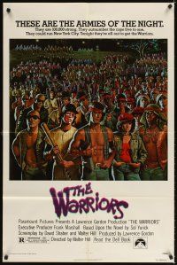 3g951 WARRIORS 1sh '79 Walter Hill, Jarvis artwork of the armies of the night!