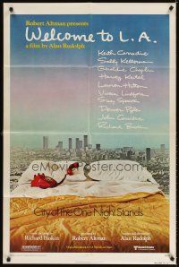 3g959 WELCOME TO L.A. 1sh '76 Alan Rudolph, Robert Altman, City of the One Night Stands!