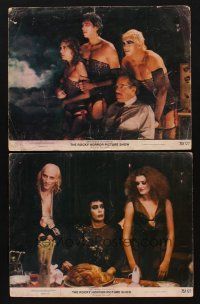3h957 ROCKY HORROR PICTURE SHOW 2 color 11x14s '75 best full-length close up of Tim Curry in drag!