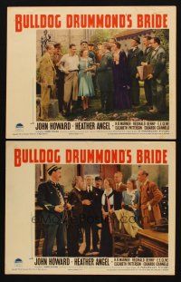 3h873 BULLDOG DRUMMOND'S BRIDE 2 LCs '39 John Howard & pretty Heather Angel!