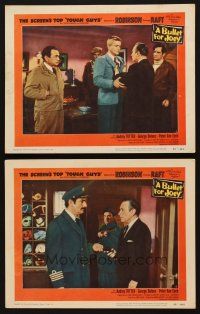 3h874 BULLET FOR JOEY 2 LCs '55 Edward G. Robinson, George Raft, Peter Van Eyck, film noir!