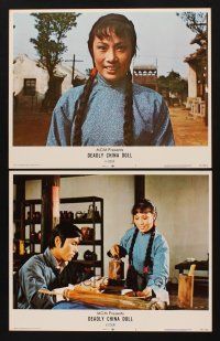 3h890 DEADLY CHINA DOLL 2 LCs '73 The Opium Trail, sexy Angela Mao, violent & delicious!