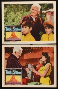 3h893 DEVIL AT 4 O'CLOCK 2 LCs '61 great images of Spencer Tracy & island natives!