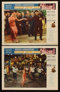 3h905 FLOWER DRUM SONG 2 LCs '62 Nancy Kwan & James Shigeta in Rodgers & Hammerstein musical!