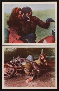 3h980 THEN CAME BRONSON 2 int'l LCs '69 Michael Parks & Bonnie Bedelia on and off a motorcycle!