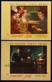 3h926 IMPERFECT LADY 2 LCs '46 Ray Milland, pretty Teresa Wright, Anthony Quinn