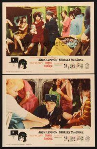 3h928 IRMA LA DOUCE 2 LCs '63 Jack Lemmon & Shirley MacLaine, directed by Billy Wilder!