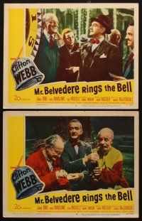 3h940 MR. BELVEDERE RINGS THE BELL 2 LCs '51 great images of Clifton Webb in the title role!