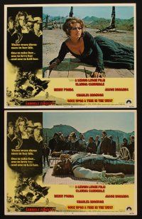 3h950 ONCE UPON A TIME IN THE WEST 2 LCs '69 directed by Sergio Leone, sexy Claudia Cardinale!