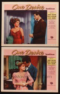 3h951 ONE DESIRE 2 LCs '55 great images of sexy Anne Baxter & Rock Hudson!