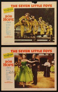 3h962 SEVEN LITTLE FOYS 2 LCs '55 Bob Hope & his seven kids in wacky outfits, Milly Vitale