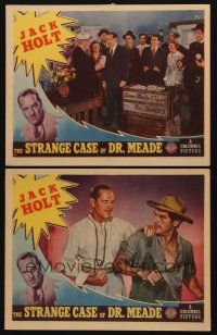 3h970 STRANGE CASE OF DR MEADE 2 LCs '38 great images of medical doctor Jack Holt!