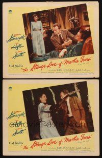 3h971 STRANGE LOVE OF MARTHA IVERS 2 LCs '46 Barbara Stanwyck, Van Heflin, Kirk Douglas