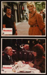 3h984 TOOTSIE 2 LCs '82 Dustin Hoffman with pretty Jessica Lange & in drag at dinner!