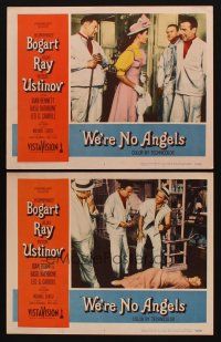 3h994 WE'RE NO ANGELS 2 LCs '55 Humphrey Bogart, Aldo Ray, Peter Ustinov, Joan Bennett