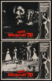 3h996 WITCHCRAFT '70 2 LCs '70 Italian horror, wild images of rituals, sexy border image!