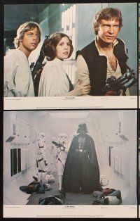 3h485 STAR WARS 8 color 11x14 stills '77 George Lucas, Harrison Ford, Mark Hamill & Carrie Fisher!