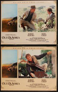 3h395 OUT OF AFRICA 8 English LCs '85 Robert Redford & Meryl Streep, directed by Sydney Pollack!
