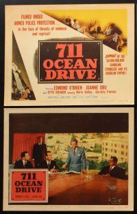 3h040 711 OCEAN DRIVE 8 LCs R57 Edmond O'Brien, Joanne Dru, filmed under armed police protection!