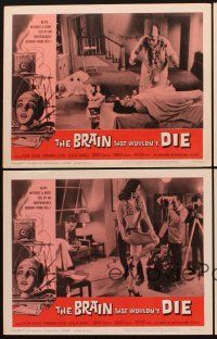 3h739 BRAIN THAT WOULDN'T DIE 4 LCs '62 Herb Evers keeps Virginia Leith alive without a body!