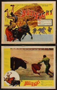 3h103 BULLFIGHT 8 LCs '56 where death-defying men lock horns with terror, wonderful matador images!