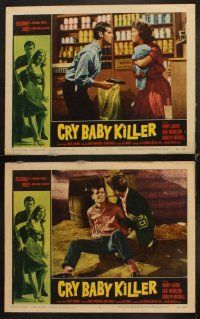 3h614 CRY BABY KILLER 7 LCs '58 first Jack Nicholson, produced by Roger Corman!