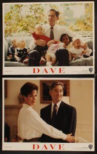 3h139 DAVE 8 LCs '93 Kevin Kline as impostor president, Sigourney Weaver, directed by Ivan Reitman!