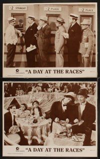 3h141 DAY AT THE RACES 8 LCs R75 wacky Marx Brothers, Groucho, Chico & Harpo, horse racing comedy!