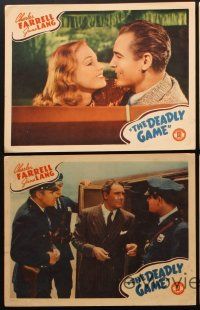 3h615 DEADLY GAME 7 LCs '41 Charles Farrell, pretty June Lang, World War II crime!