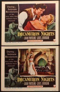 3h147 DECAMERON NIGHTS 8 LCs '53 Hugo Fregonese directed, Joan Fontaine & Louis Jourdan!