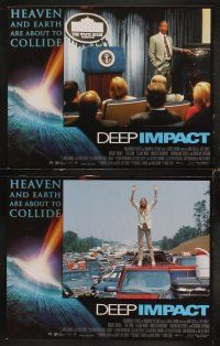 3h149 DEEP IMPACT 8 LCs '98 Robert Duvall, Tea Leoni, Heaven and Earth are about to collide!
