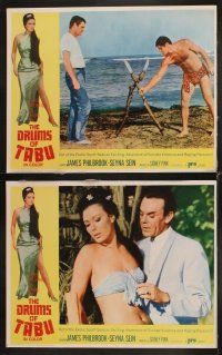 3h172 DRUMS OF TABU 8 LCs '67 sexy Seyna Sein, sinister violence & raging passions in South Seas!